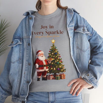 Cozy Santa & Tree Christmas T-Shirt – Festive Holiday Tee for Joyful Winter Days