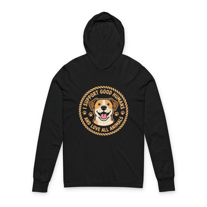 Cute Dog Graphic Hoodie – Customizable Soft Long Sleeve Tee