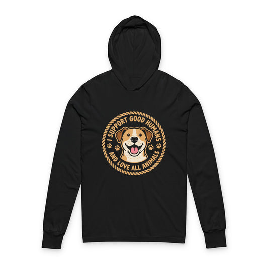 Cute Dog Graphic Hoodie – Customizable Soft Long Sleeve Tee