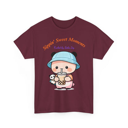 Kawaii Boba Panda T-Shirt – Cute Bubble Tea Lover Graphic Tee for Everyday Sweet Vibes