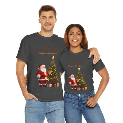 Cozy Santa & Tree Christmas T-Shirt – Festive Holiday Tee for Joyful Winter Days