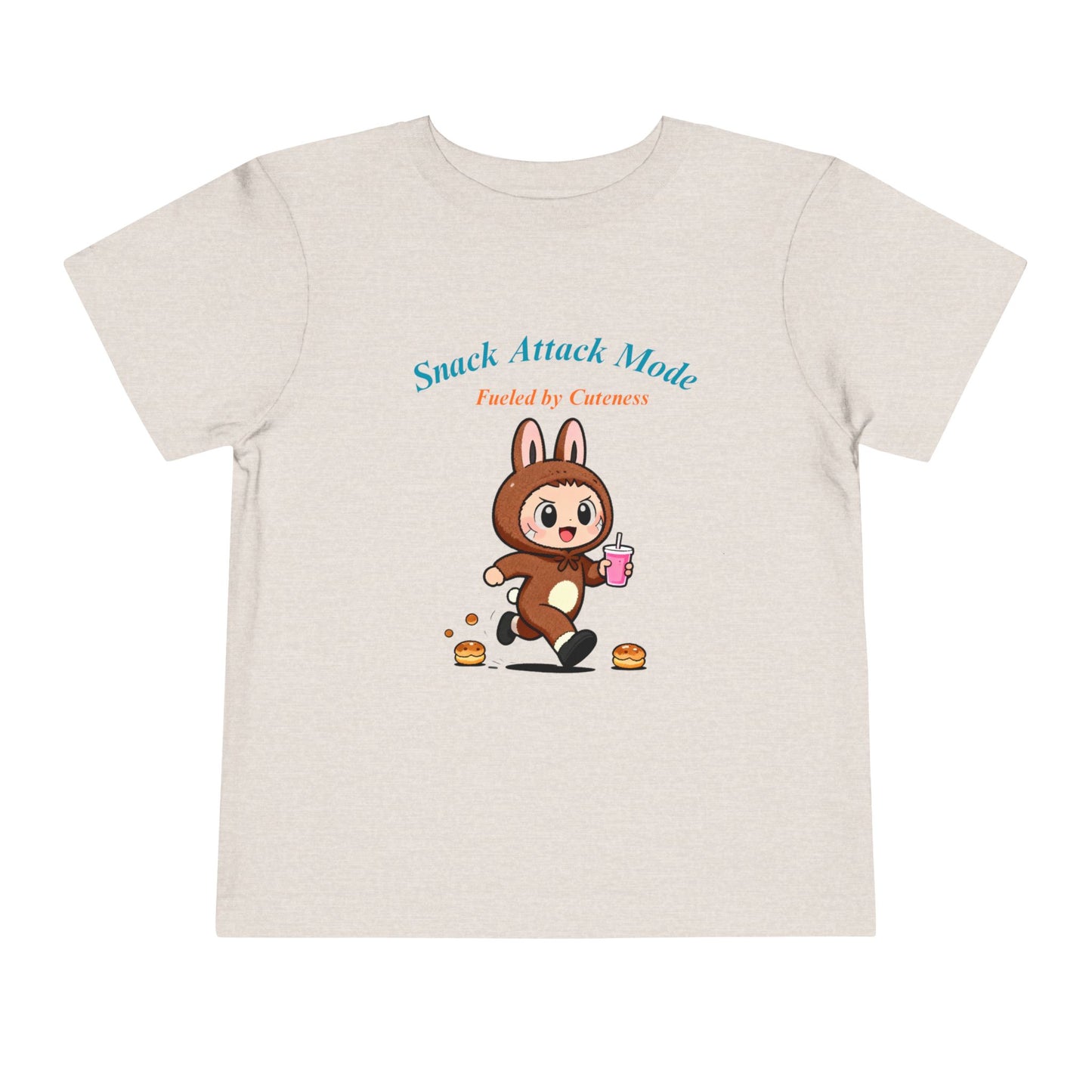 Snack Attack Bunny Tee for Toddlers – Cute Food-Loving Kids Graphic Shirt