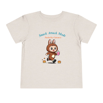 Snack Attack Bunny Tee for Toddlers – Cute Food-Loving Kids Graphic Shirt