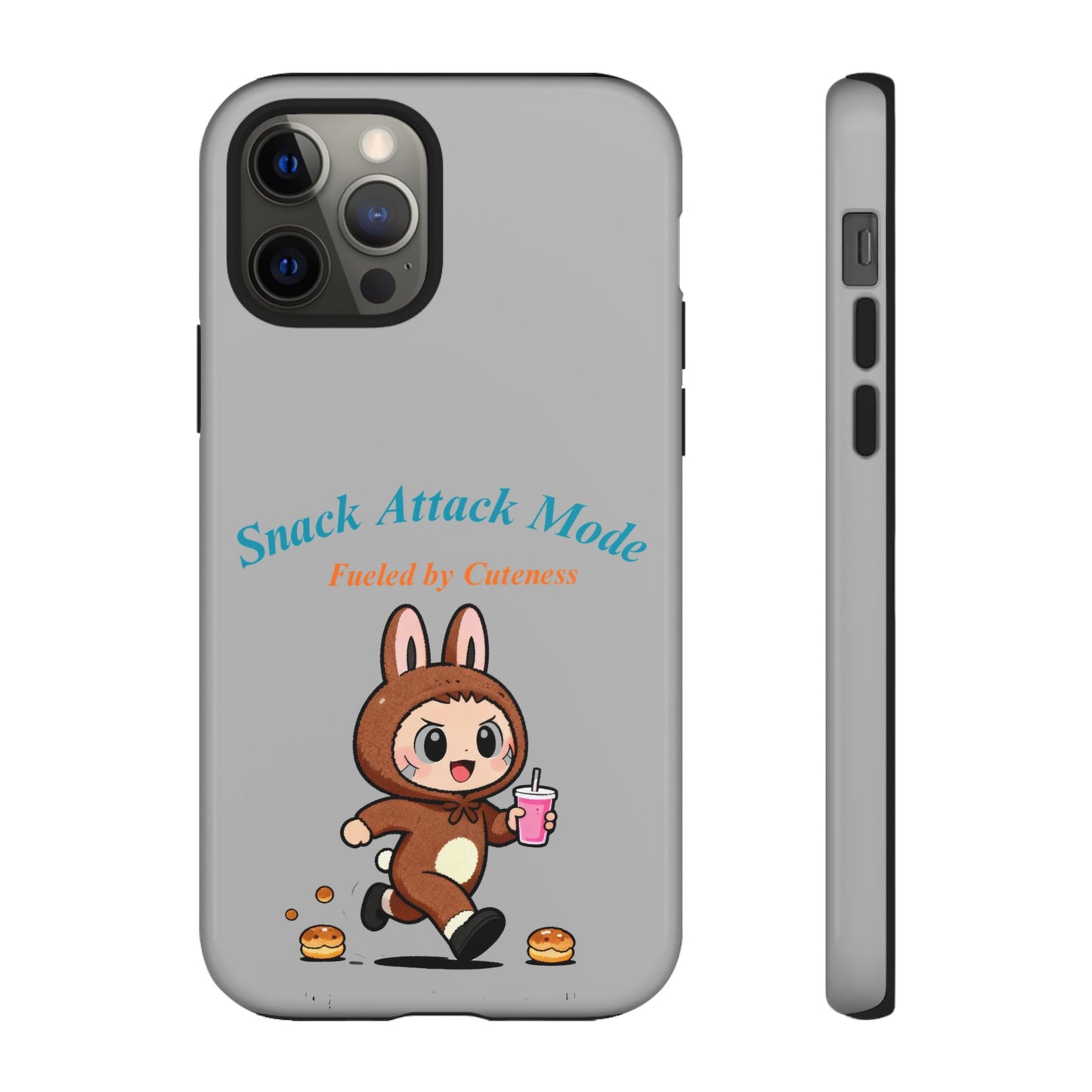 Bunny Bite Delight Phone Case – Cute Rabbit Snacking Design for Food Lovers