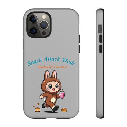 Bunny Bite Delight Phone Case – Cute Rabbit Snacking Design for Food Lovers