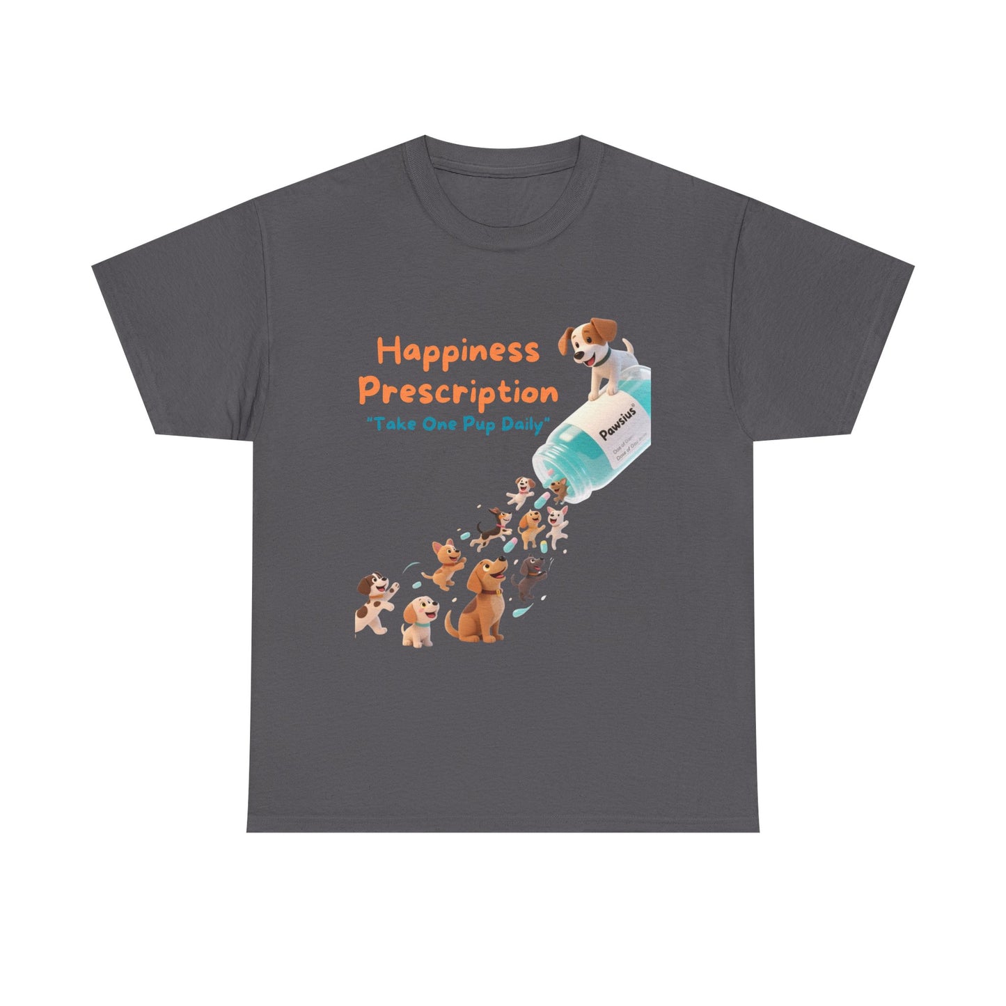 Prescription for Joy T-Shirt – Playful Dog Lover Tee with Cute Puppies and Positive Vibes