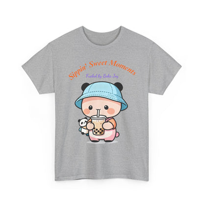 Kawaii Boba Panda T-Shirt – Cute Bubble Tea Lover Graphic Tee for Everyday Sweet Vibes