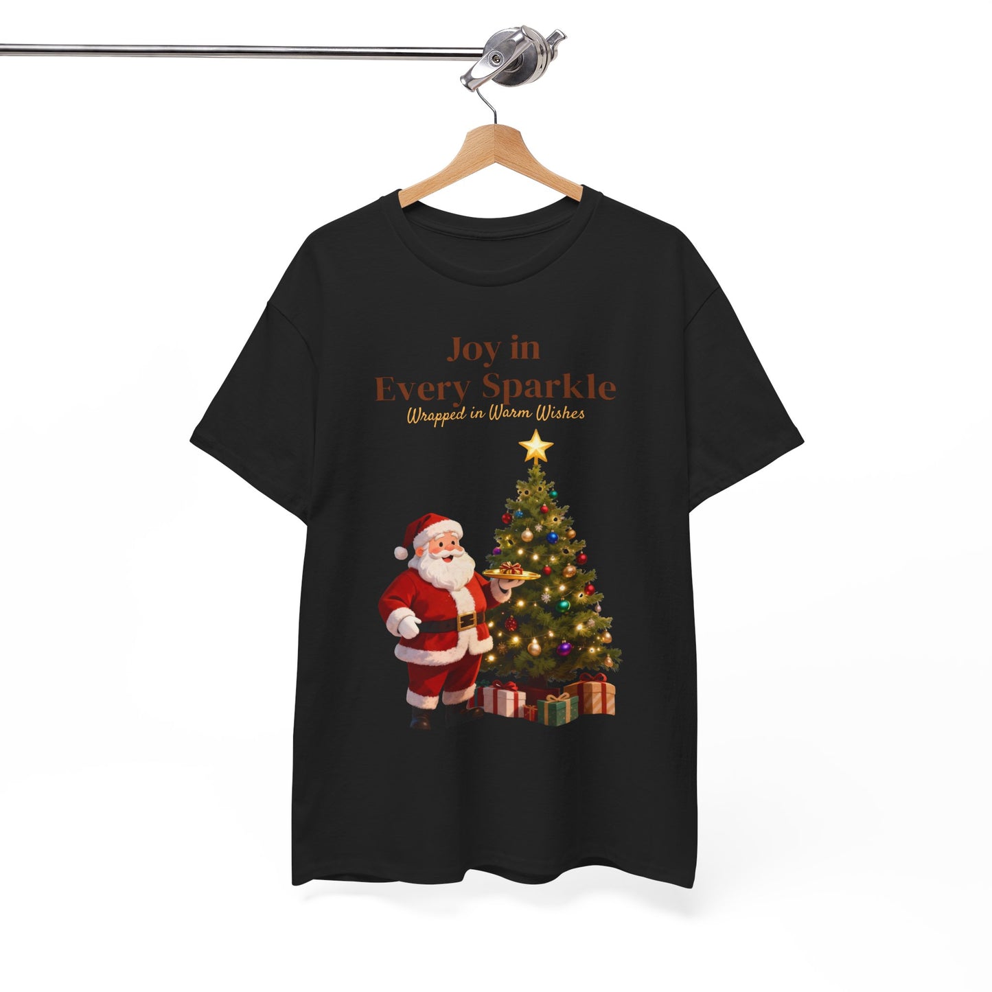 Cozy Santa & Tree Christmas T-Shirt – Festive Holiday Tee for Joyful Winter Days