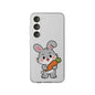 Playful Bunny Holding Carrot Phone Case – Soft, Charming Protective Cover