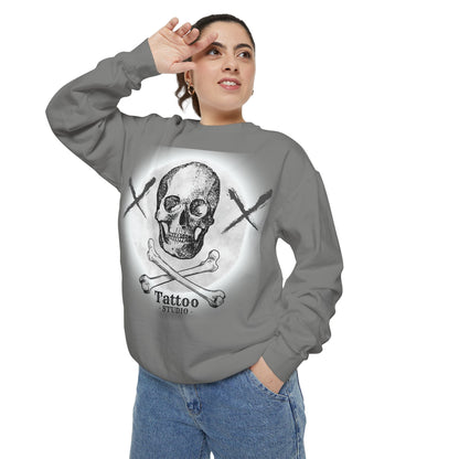 💀 Tattoo Skull Crewneck | Custom Unisex Sweatshirt