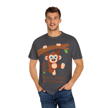 Little Champ Monkey Tee – Adorable “Hang In There” Kids Shirt for Everyday Adventure