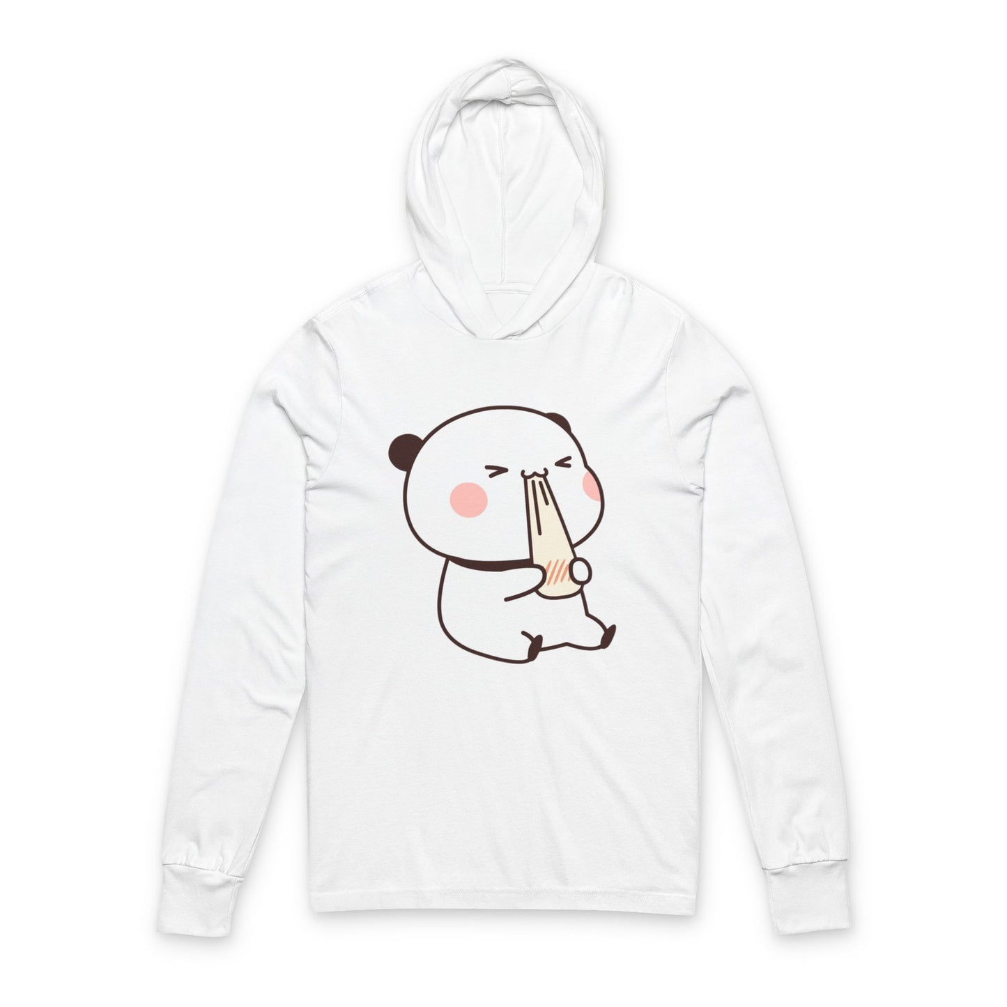 Kawaii Panda Ramen Hoodie – Cute Noodle-Loving Bear Graphic Hooded Tee for Cozy Street Style