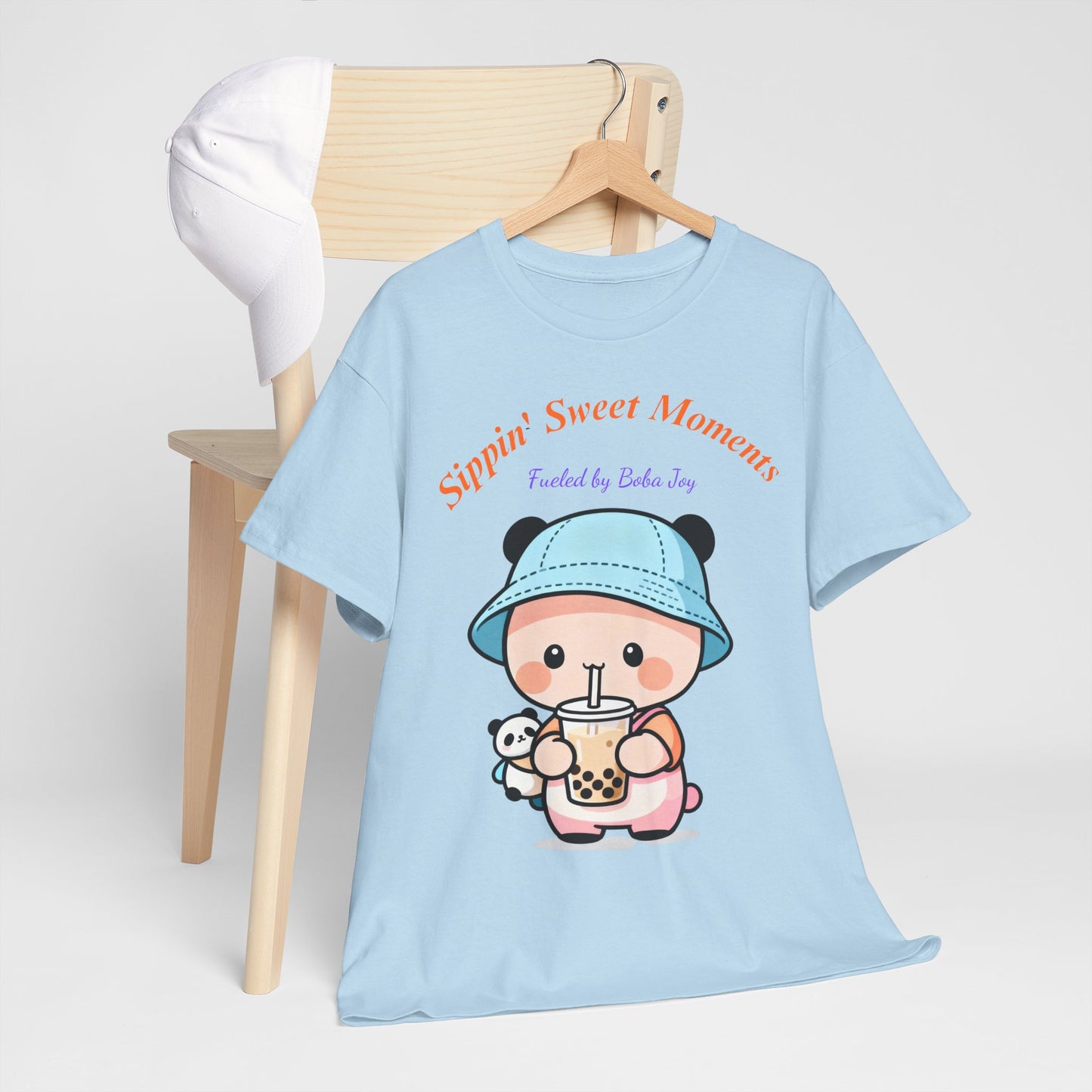 Kawaii Boba Panda T-Shirt – Cute Bubble Tea Lover Graphic Tee for Everyday Sweet Vibes