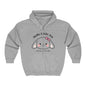 Kawaii Bunny Zip-Up Hoodie – Soft Full-Zip Sweatshirt with Joyful Rabbit Design