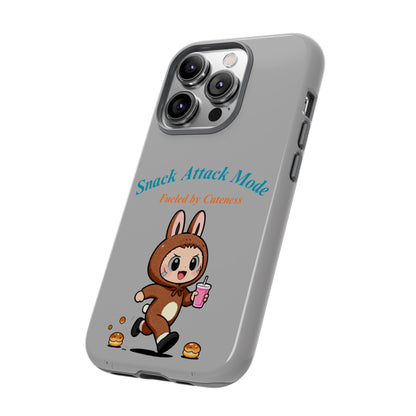 Bunny Bite Delight Phone Case – Cute Rabbit Snacking Design for Food Lovers