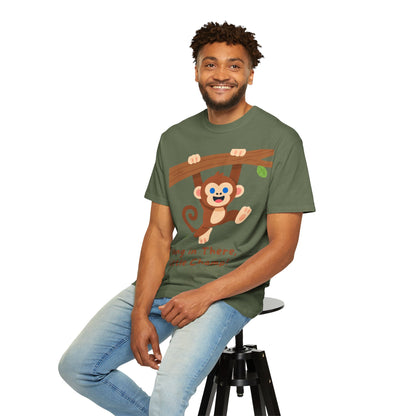 Little Champ Monkey Tee – Adorable “Hang In There” Kids Shirt for Everyday Adventure
