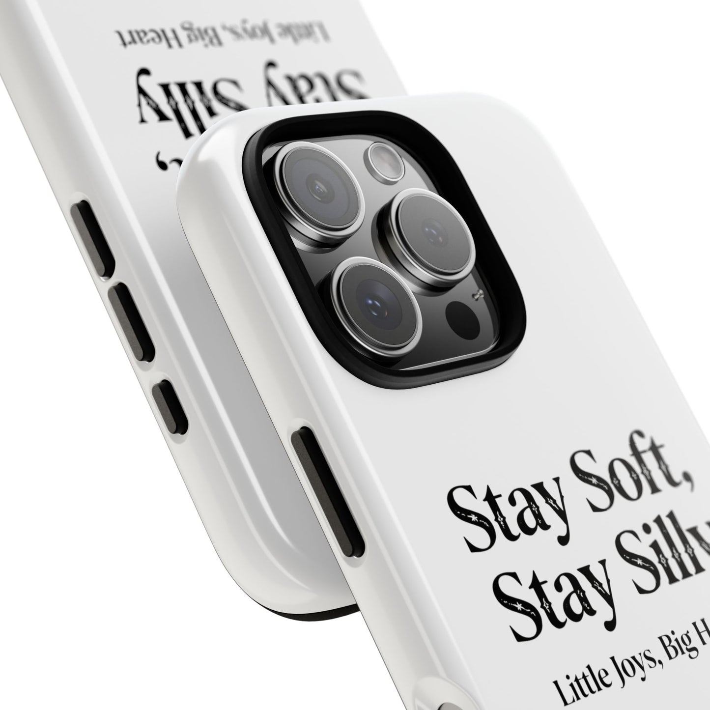 Orange Cat Aesthetic Phone Case – Stay Soft, Stay Silly | Custom Text Available | Little Joys, Big Heart