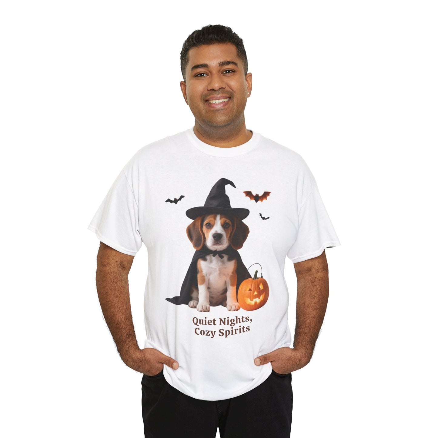 Midnight Pumpkin Glow Pup Tee — Cozy Witch Dog Shirt for Fall & Halloween Lovers