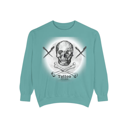 💀 Tattoo Skull Crewneck | Custom Unisex Sweatshirt