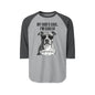 Cooler Than My Dog Raglan – Witty Graphic Tee for Dog Dads, Moms & Pet Enthusiasts