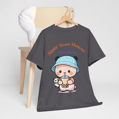 Kawaii Boba Panda T-Shirt – Cute Bubble Tea Lover Graphic Tee for Everyday Sweet Vibes