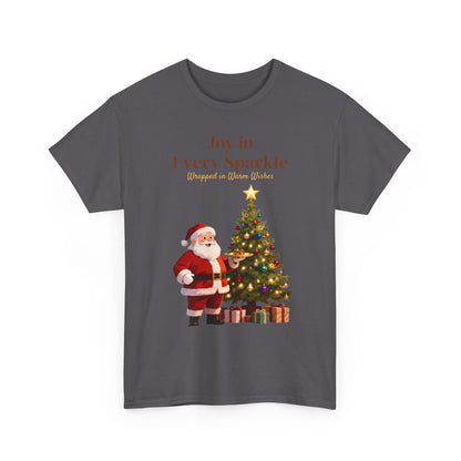 Cozy Santa & Tree Christmas T-Shirt – Festive Holiday Tee for Joyful Winter Days