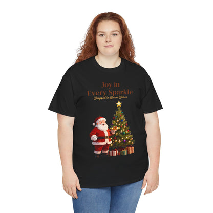 Cozy Santa & Tree Christmas T-Shirt – Festive Holiday Tee for Joyful Winter Days
