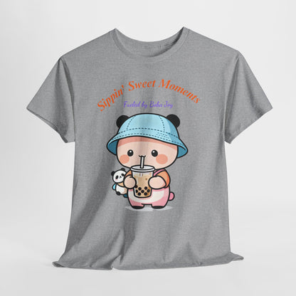 Kawaii Boba Panda T-Shirt – Cute Bubble Tea Lover Graphic Tee for Everyday Sweet Vibes