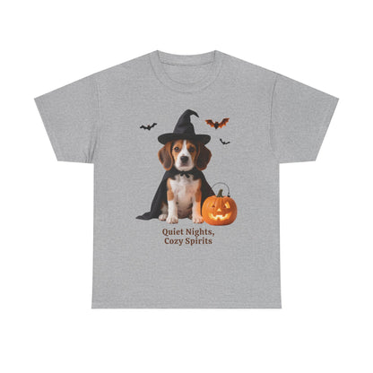 Midnight Pumpkin Glow Pup Tee — Cozy Witch Dog Shirt for Fall & Halloween Lovers