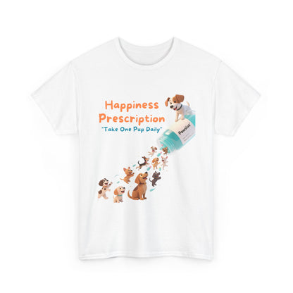 Prescription for Joy T-Shirt – Playful Dog Lover Tee with Cute Puppies and Positive Vibes