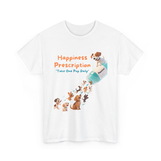Prescription for Joy T-Shirt – Playful Dog Lover Tee with Cute Puppies and Positive Vibes