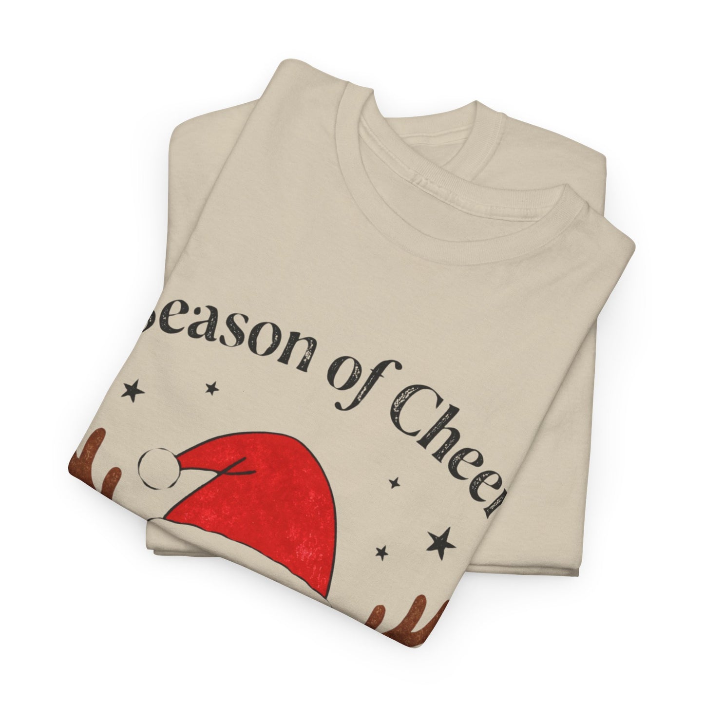 Bright Hearts Reindeer Christmas T-Shirt – Cozy Holiday Gift for Family and Friends