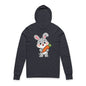 Adorable Bunny Holding Carrot Long Sleeve Hoodie Tee – Soft Cartoon Rabbit Design