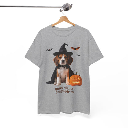 Midnight Pumpkin Glow Pup Tee — Cozy Witch Dog Shirt for Fall & Halloween Lovers