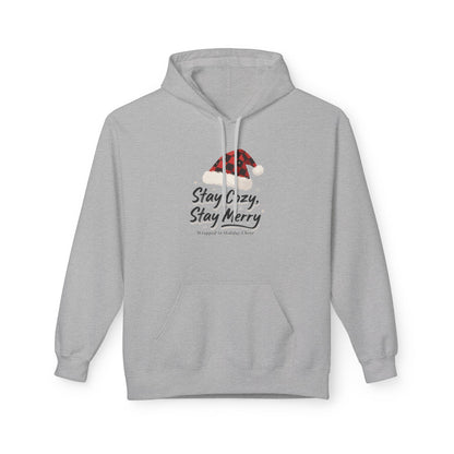 Cozy Plaid Santa Hat Christmas Hoodie – Fun Holiday Sweatshirt for Festive Winter Vibes