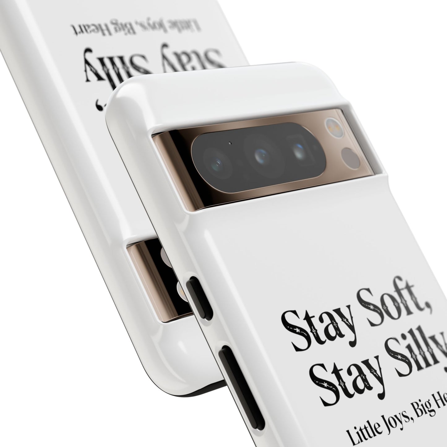 Orange Cat Aesthetic Phone Case – Stay Soft, Stay Silly | Custom Text Available | Little Joys, Big Heart