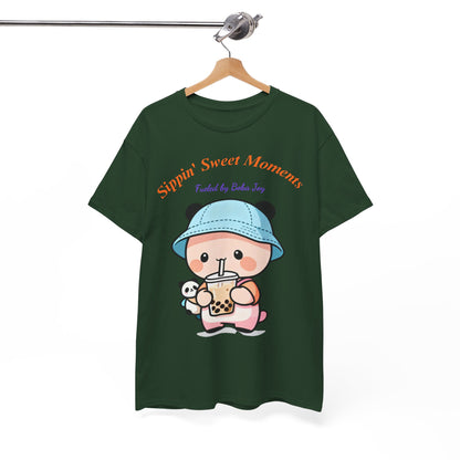 Kawaii Boba Panda T-Shirt – Cute Bubble Tea Lover Graphic Tee for Everyday Sweet Vibes