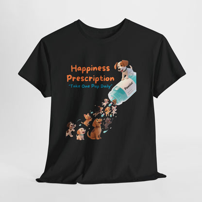 Prescription for Joy T-Shirt – Playful Dog Lover Tee with Cute Puppies and Positive Vibes