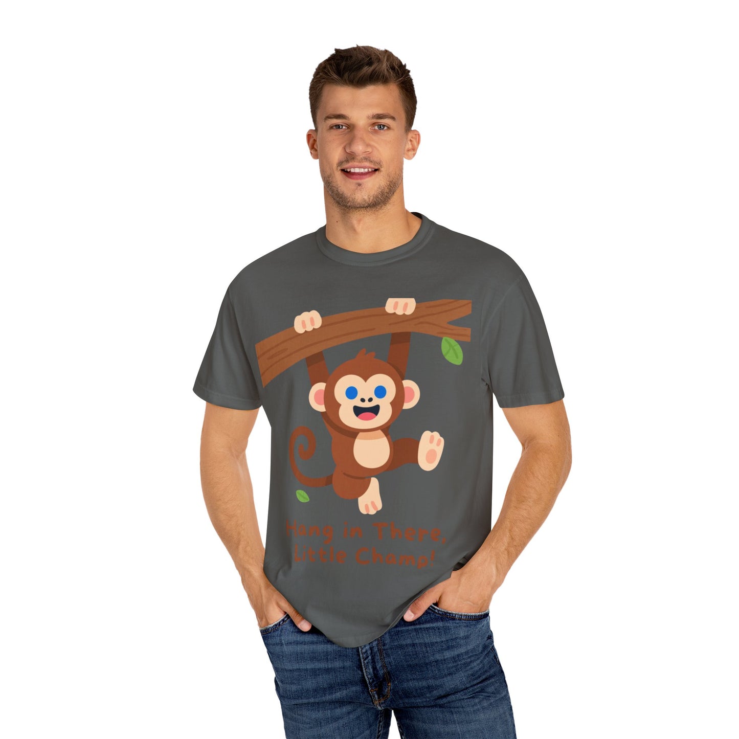 Little Champ Monkey Tee – Adorable “Hang In There” Kids Shirt for Everyday Adventure