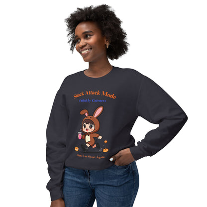 Kawaii Bunny Snack Lover Crewneck – Cute Cartoon Pullover for Cozy Everyday Style