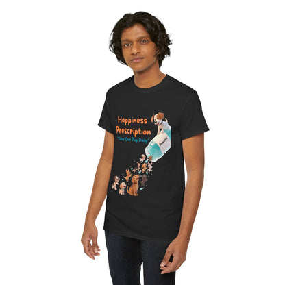 Prescription for Joy T-Shirt – Playful Dog Lover Tee with Cute Puppies and Positive Vibes
