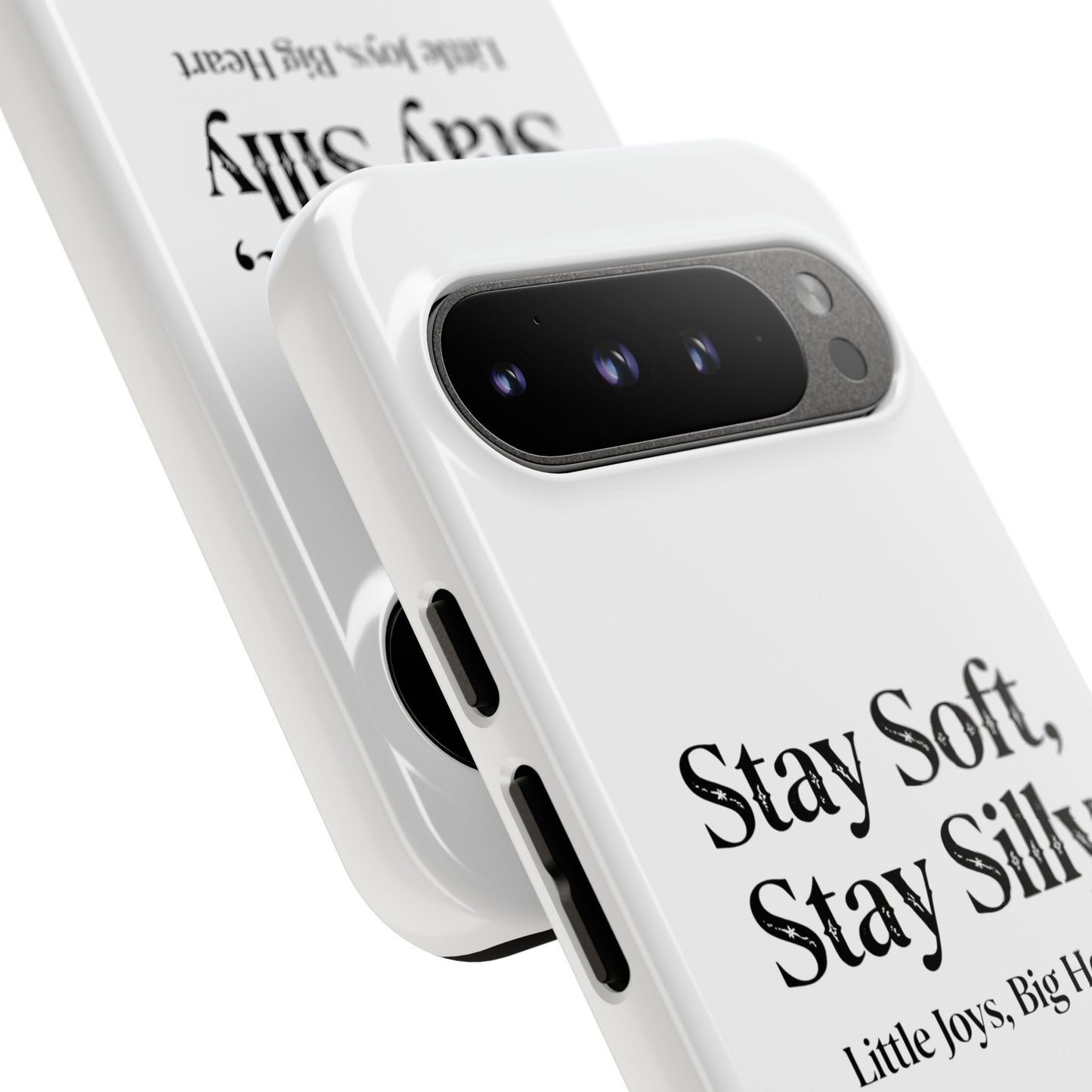 Orange Cat Aesthetic Phone Case – Stay Soft, Stay Silly | Custom Text Available | Little Joys, Big Heart