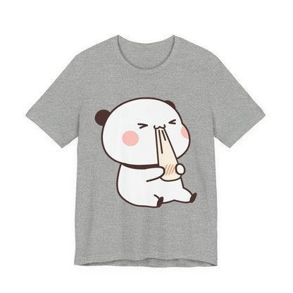 Cute Ramen Panda Tee – Whimsical Noodle Bowl Illustration Shirt