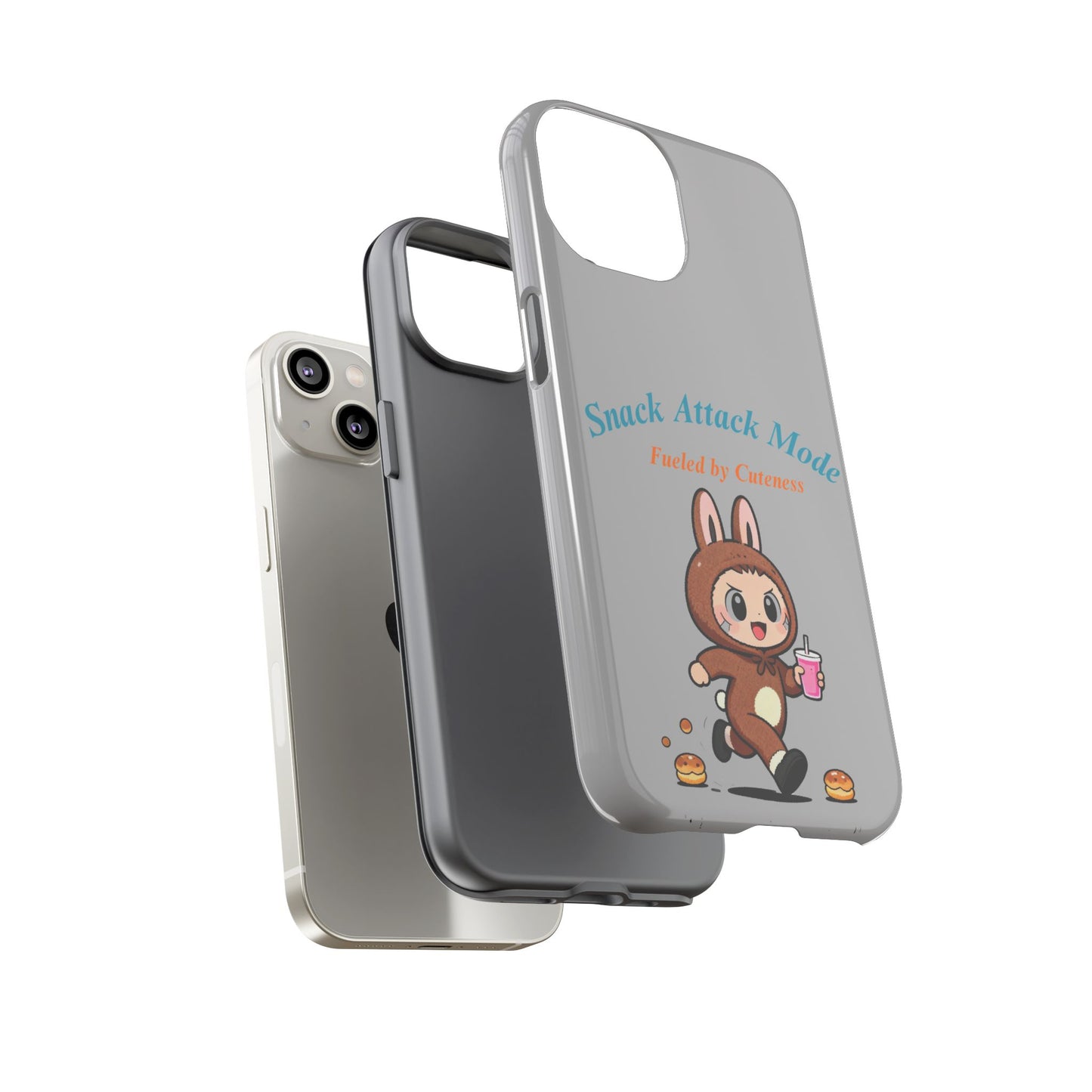 Bunny Bite Delight Phone Case – Cute Rabbit Snacking Design for Food Lovers