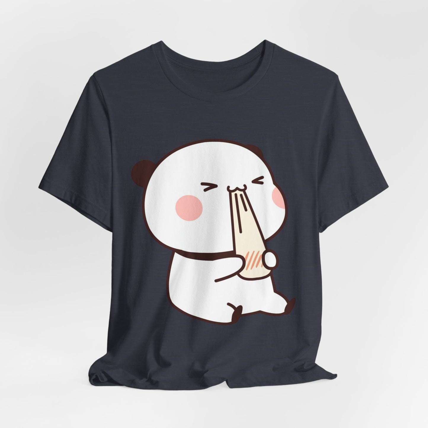 Cute Ramen Panda Tee – Whimsical Noodle Bowl Illustration Shirt