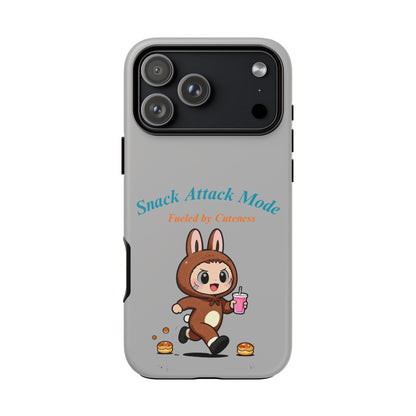 Bunny Bite Delight Phone Case – Cute Rabbit Snacking Design for Food Lovers