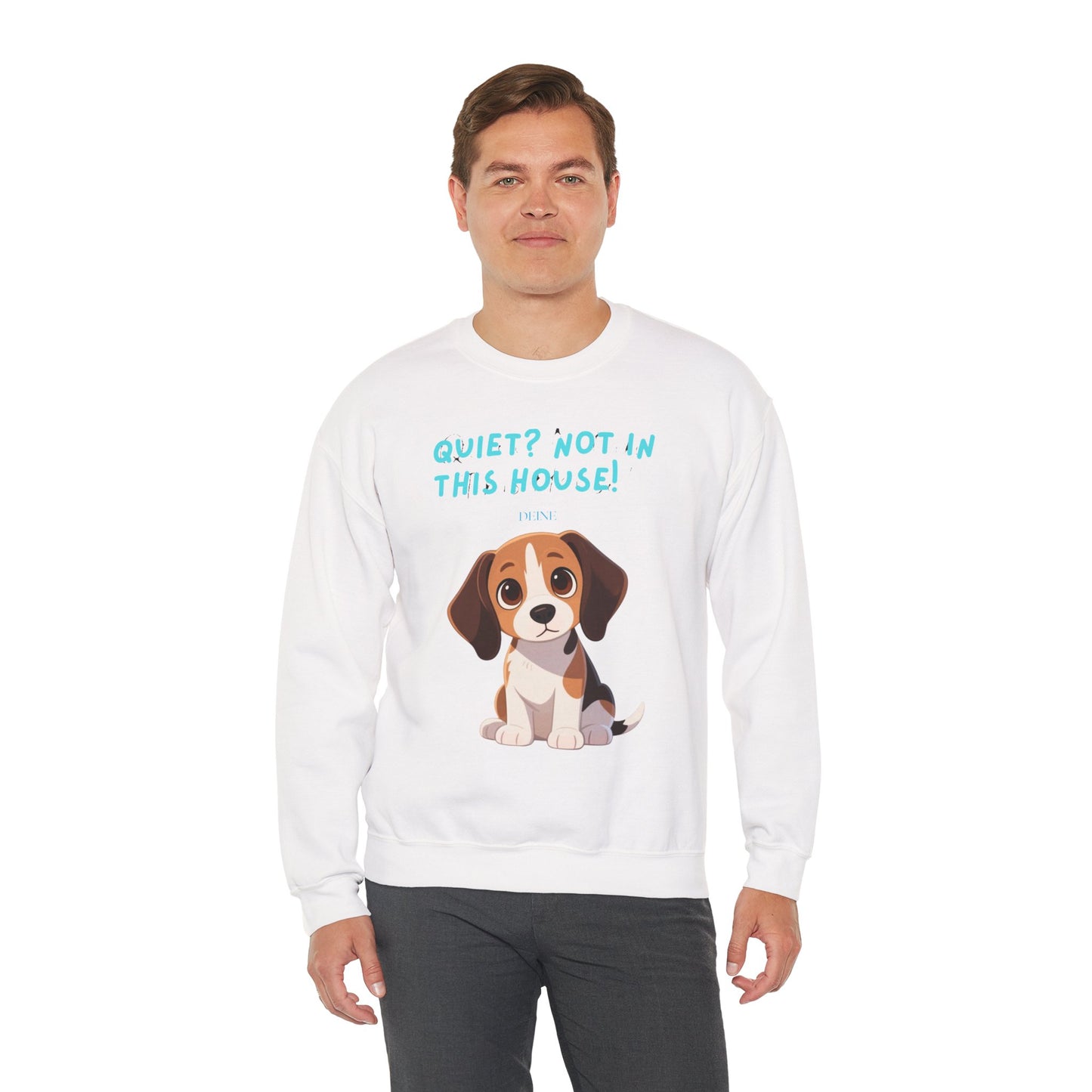 Beagle Life Sweatshirt – “Silence? Not a Chance!” Cozy Crewneck for Dog Homes Full of Joy and Barking