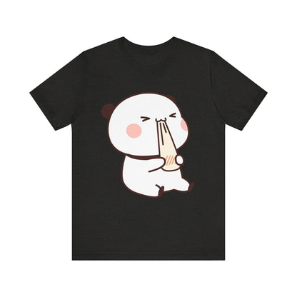 Cute Ramen Panda Tee – Whimsical Noodle Bowl Illustration Shirt