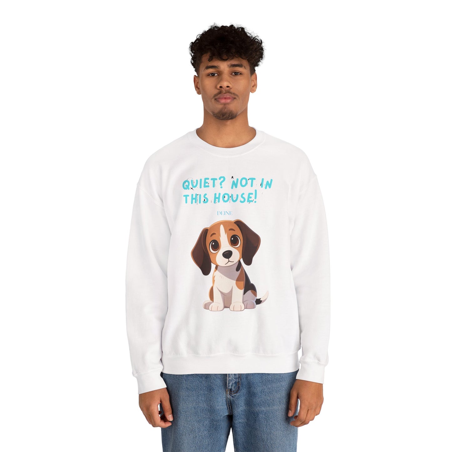 Beagle Life Sweatshirt – “Silence? Not a Chance!” Cozy Crewneck for Dog Homes Full of Joy and Barking