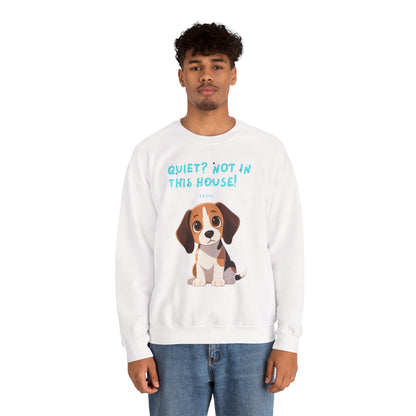 Beagle Life Sweatshirt – “Silence? Not a Chance!” Cozy Crewneck for Dog Homes Full of Joy and Barking